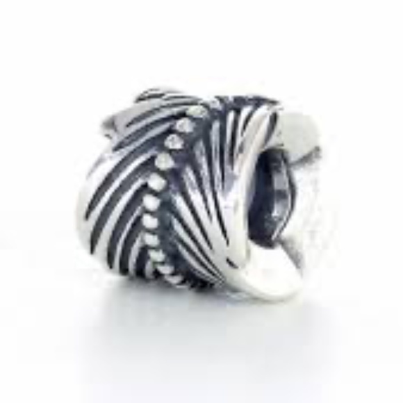 Pandora Jewelry - Pandora Retired 925 Rolled Feather Bead Charm